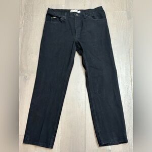 Vintage Lee Regular Fit Straight Leg Jeans Mens Size 36x30 Faded Black Denim Y2k